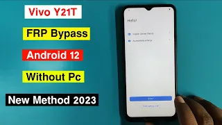 Vivo Y21T FRP Bypass Android 12 | Google Account Remove Vivo Y21T | Vivo Y21T frp unlock Without Pc