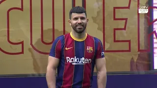 The presentation of Agüero as a Barça player