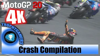 MotoGP 20 - Crash Compilation (PC 4K)