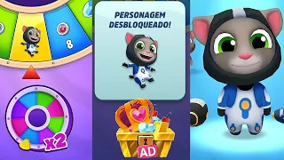 Talking Tom Gold Run Lucky Spin event Astronaut Tom Unlocked vs Roy Raccoon Gameplay Android ios