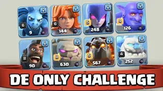 ONLY Dark Elixir TROOPS CHALLENGE! Too Much LOOT in Clash of Clans! CoC Lets Play!