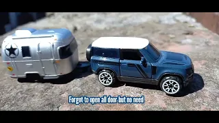 SMVC Diecast Unboxing - Majorette 2022 Land Rover Defender 90 with armored aero trailer w bloopers