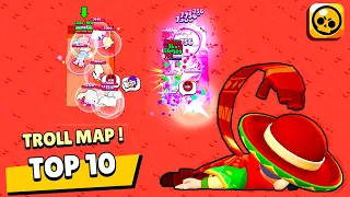 on a eut LES MAPS LES PLUS INSENSÉS ! 🤯 BEST OF TOP 10 TROLL Map Survivant  Brawl Stars Ep16