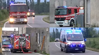 Principio di Incendio tetto A Bussago di Bedizzole arrivo Vigili del fuoco+Reportage