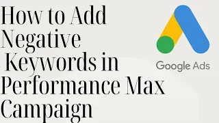 How to add negative keywords in performance max campaign