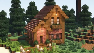 마인크래프트 건축일기 49 가문비 벽돌 집  Minecraft Tutorial : Brick House