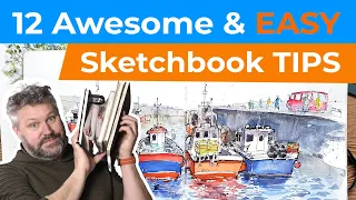 12 Simply Awesome Sketchbook Tips - EASY and FUN Ideas