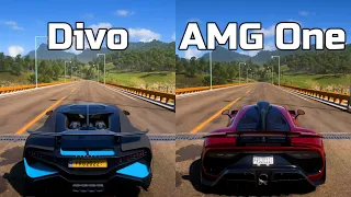 Forza Horizon 5: Bugatti Divo vs Mercedes-AMG One - Drag Race