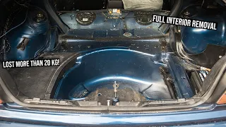 E36 Full interior removal! (More than 20KG!) Finally found a LESTER LTW wing!
