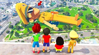 SHIVA FOUND BIGGEST EVER LITTLE SINGHAM MOTU PATLU KICKO SHINCHAN KAAL CHHOTA BHEEM IN GTA 5