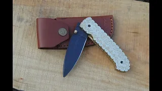 Damascus Steel Folding Knife - Best Hunting knife - Knifeandblade