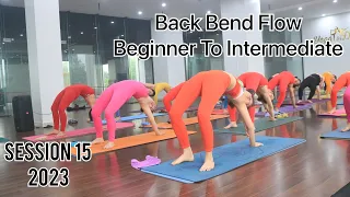Session-15 2023 Back Bend Flow Beginner To Intermediate || Yoga With Sandeep || Vietnam