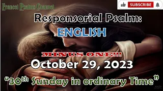 Minus One-Instrumental/Psalm 18:October 29, 2023-ENGLISH/30th Sunday in Ordinary Time