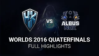 H2K vs Albus Nox Luna Highlights All Games, S6 Worlds 2016 Quarter final, H2K vs ANX