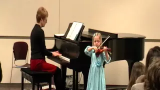 Molly Nagel Violin Recital Humoresque Age 5 2-20-16