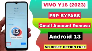 ViVO Y16 FRP BYPASS ANDROID 13 || New Security 2023 (Without Pc) Activity Launcher Not Working