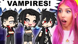 Living With 3 Vampires 🦇 (Gacha Club Life Mini Movie Reaction)