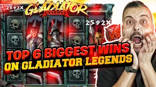 TOP 6 BIGGEST WINS ON GLADIATOR LEGENDS!!