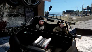 In traffic at a speed of 9999999, Niko and Roman's happiest day！ - GTA4