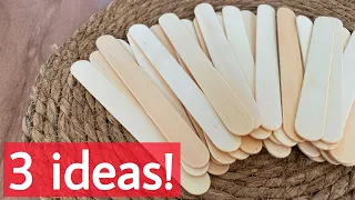 3 Different Ideas Made From Ice Cream Sticks!