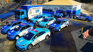 POLICIAIS DA UPP SÃO ATACADOS DURANTE TRAJETO no Rio Janeiro | GTA 5 POLICIAL