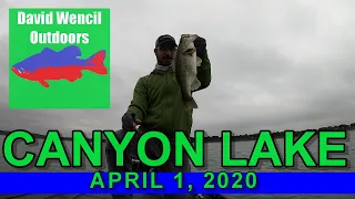 Bass Fishing On Canyon Lake April 2020