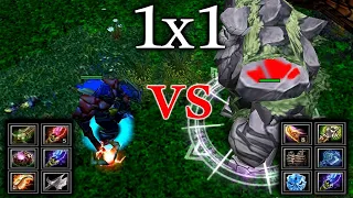 Lion Demon Witch vs Tiny Stone Giant  Full items 25 Level  Who Will Beat