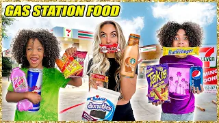 Eating Only GAS STATION FOOD for 24 Hours!! 🤮