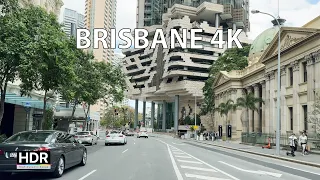 Driving Downtown - Brisbane 4K HDR - Australia - 2032 Olympics City