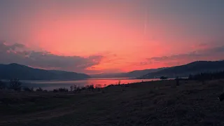 Sunset over the Danube at Orsova - Romania - Short timelapse