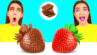 Desafío De Comida Real vs. De Comida Chocolate | Situaciones Divertidas por Craft4Fun Challenge