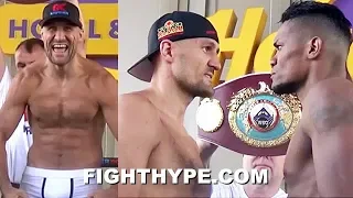 KOVALEV FLEXES AND GRINS AS ALVAREZ MEAN-MUGS DURING INTENSE FACE OFF