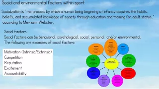 Social and environmental factors within sport