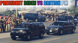 VIP Motorcade of President Biden and British Prime Minister - GTA 5