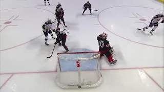 Kirill Marchenko assists on Laine's goal vs Senators (4 mar 2023)