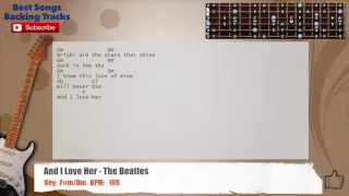 🎸 And I Love Her - The Beatles Guitar Backing Track with chords and lyrics