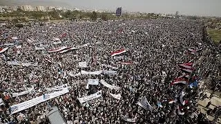 Yemen'deki 'Kararlılık Fırtınası' operasyonunun 1'inci yılında protesto