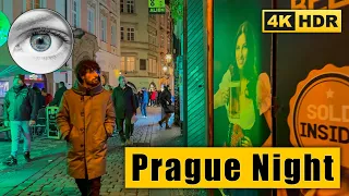Prague Night Walking Tour at Old Town 🇨🇿 Czech Republic 4k HDR ASMR