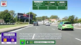 Sydney's North Shore to Sydney Airport via [A1]/[M1] and Sydney Harbour Bridge | Driving Video