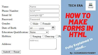 Learn How To Make Registration Form In HTML