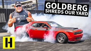 Goldberg Wrestles 1,200hp Worth of Dodge Challenger, Who Will Win??