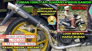 Nyobain Pake Knalpot Samlong Draco 100 Ribuan Full System SarFull Di Motor Beat Std Kirian