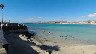 Caleta De Fuste beach Fuerteventura Canary Islands.