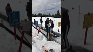 We tried to snowboard! Fail!#shorts #snow #snowboarding