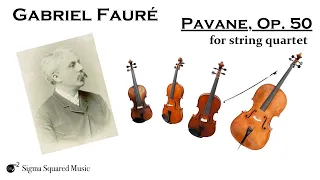 Gabriel Fauré - Pavane, Op. 50 for String Quartet - Score Video