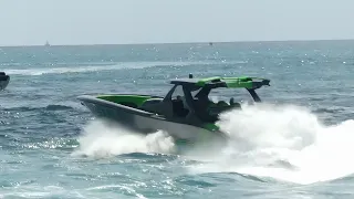 ONLY IN MIAMI 2# GO FAST BOATS!!!!!!!!! POWER BOATS MUST SEE!!!!!#fastboats