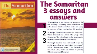 The Samaritan essays with answers Q15 & Q16