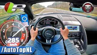 JAGUAR F Type R AWD 550HP on AUTOBAHN [NO SPEED LIMIT] by AutoTopNL