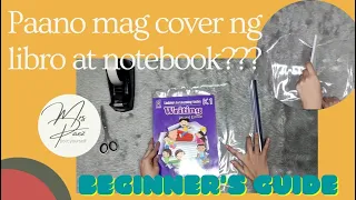 Easy Tutorial: Paano magcover ng libro with plastic cover | how to cover books with plastic cover