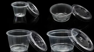 Disposable plastic food container